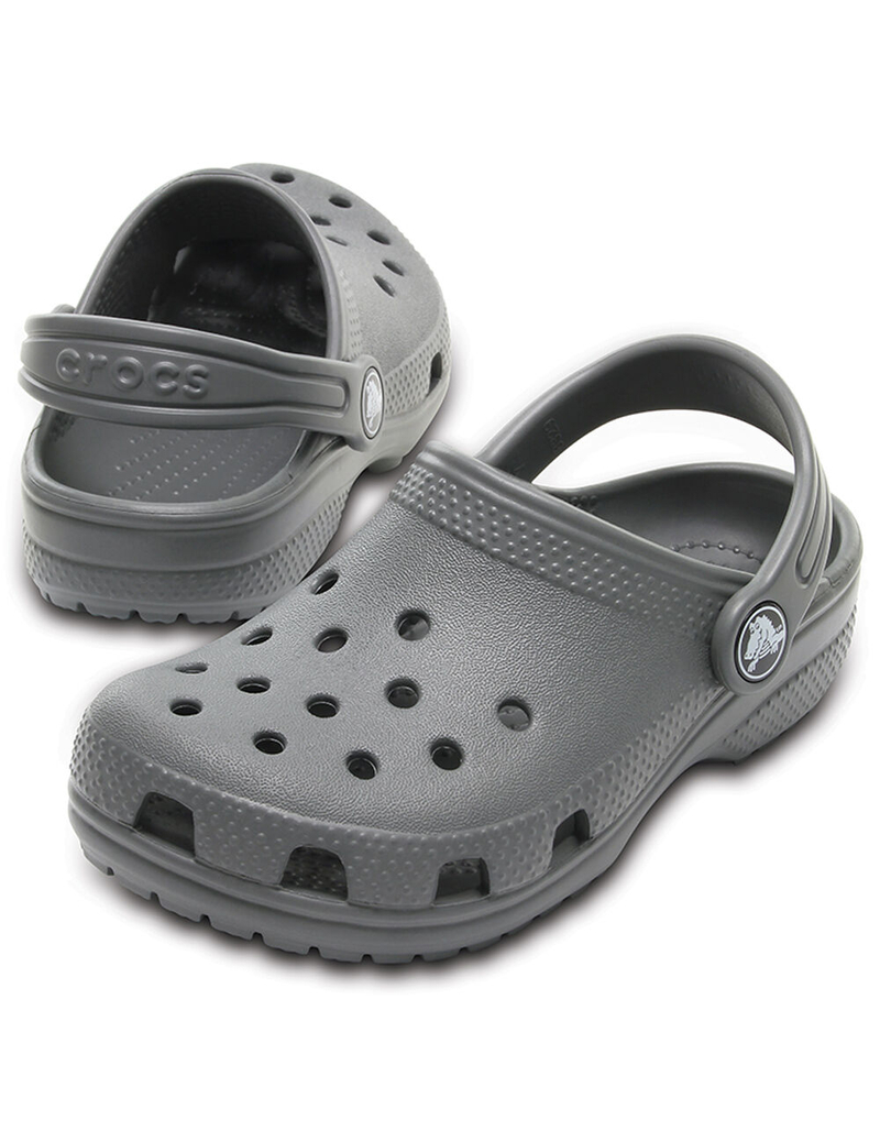 CROCS Classic Juniors Slate Gray Clogs image number 1