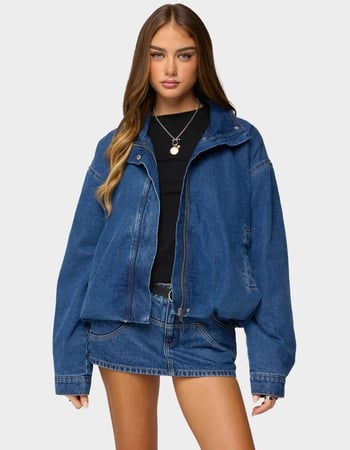 EDIKTED Hilary Oversized Denim Coat Primary Image