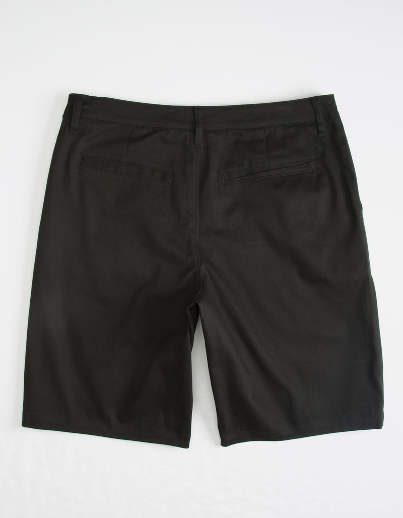 RSQ Long Twill Black Mens Chino Shorts image number 1