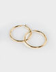 DO EVERYTHING IN LOVE 14K Gold Dipped Pin Catch Hoop Earrings image number 1