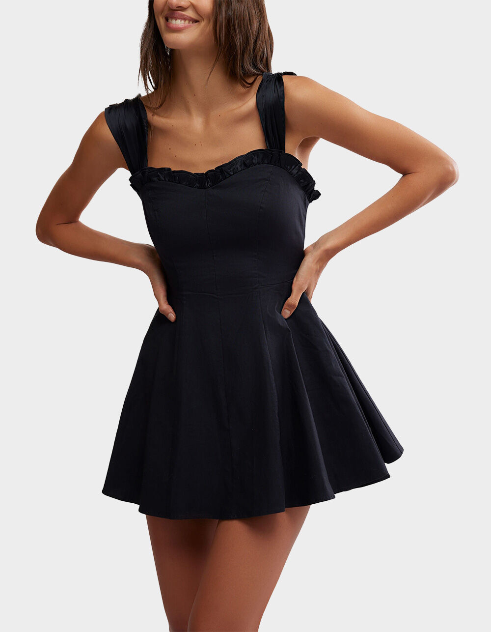LES YEUX　MINI DRESS　BLACK WB_CL131060002-