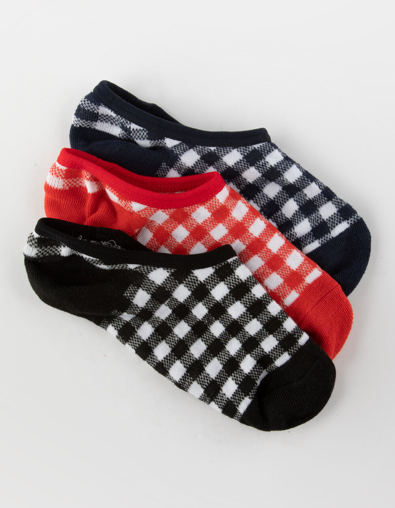 FULL TILT 3 Pack Gingham Womens Socks image number 0