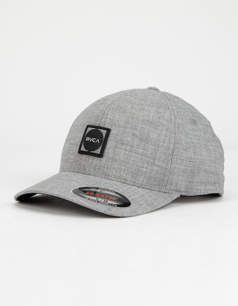 RVCA Scores Heather Gray Mens Flexfit Hat image number 0