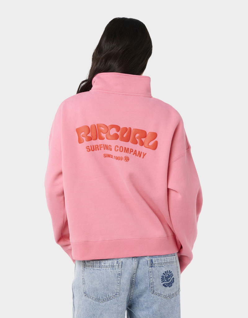 RIP CURL Surf Puff Womens 1/4 Zip Sweatshirt image number 1