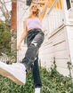 RSQ Destroyed 90s Womens Wash Black Jeans image number 1