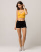 AMBIANCE Cross Front Mustard Womens Crop Cami image number 4