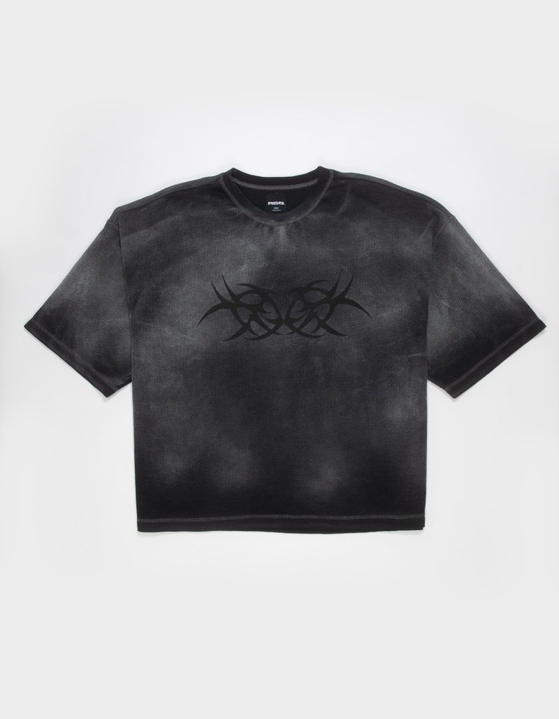 RSQ Mens Textured Baggy Crop Tee image number 3
