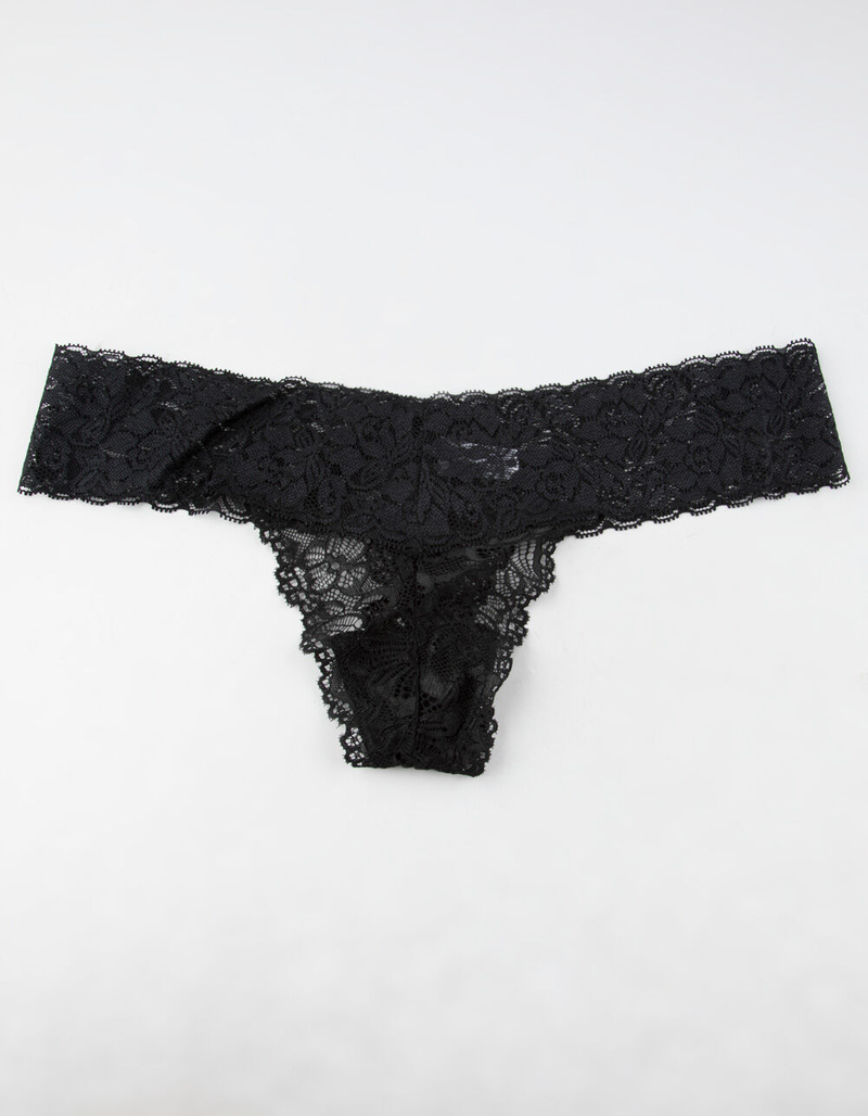 FULL TILT Lace Black Thong - BLACK - M | Tillys