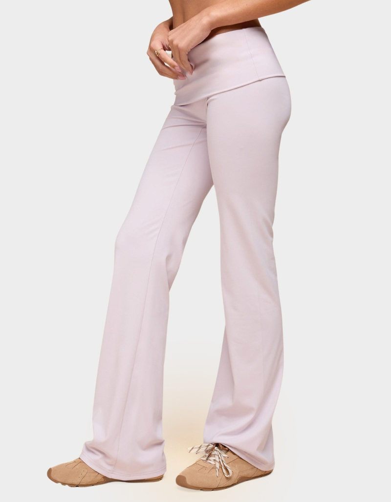 EDIKTED Oriane Foldover Flared Leggings image number 1
