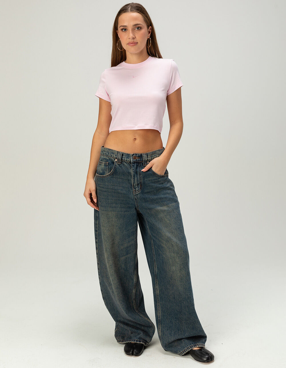 NIKE Sportswear Chill Knit Womens Crop Tee - LIGHT PINK | Tillys