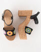 BAMBOO Crochet Womens Platform Sandals image number 5
