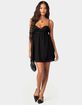 EDIKTED Bonny Lace Trim Cotton Mini Dress image number 4