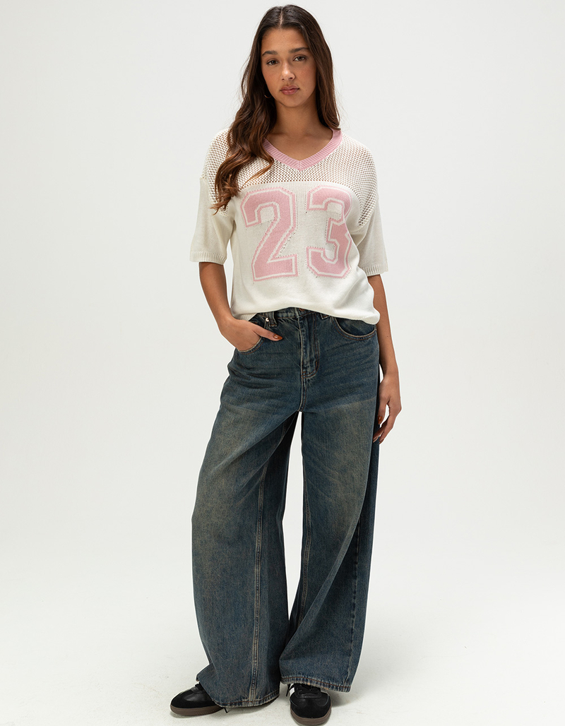 RSQ Womens Short Sleeve Jersey Sweater image number 1