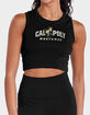 CALIFORNIA POLYTECHNIC STATE UNIVERSITY Distressed Primary Logo Womens Cropped Tank Top image number 1