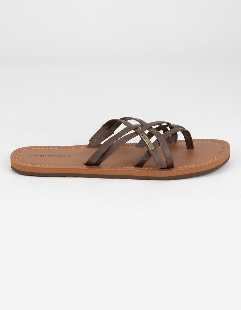 VOLCOM Strap Happy Womens Brown Sandals image number 2