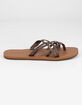 VOLCOM Strap Happy Womens Brown Sandals image number 3