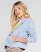 FULL TILT Essentials Womens Blue Crop Hoodie image number 2