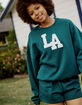 FULL TILT LA Patchwork Womens Crewneck Sweatshirt image number 1