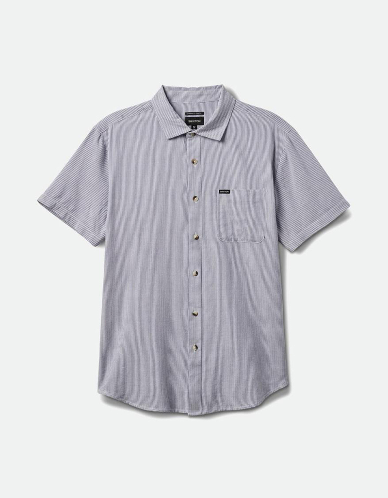 BRIXTON Charter Stripe Mens Button Up Shirt image number 0