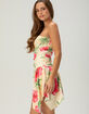 FULL TILT Womens Floral Tube Hanky Hem Dress image number 4