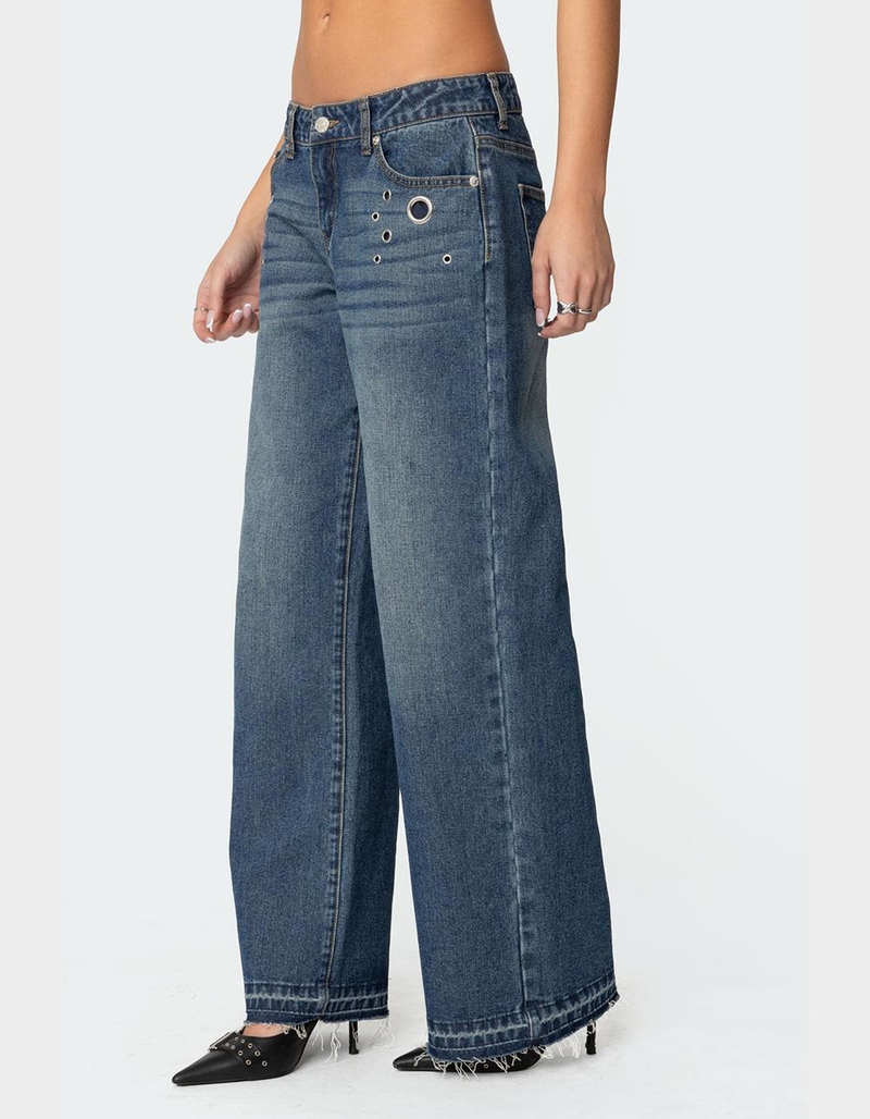 EDIKTED Davis Grommet Low Rise Jeans image number 2