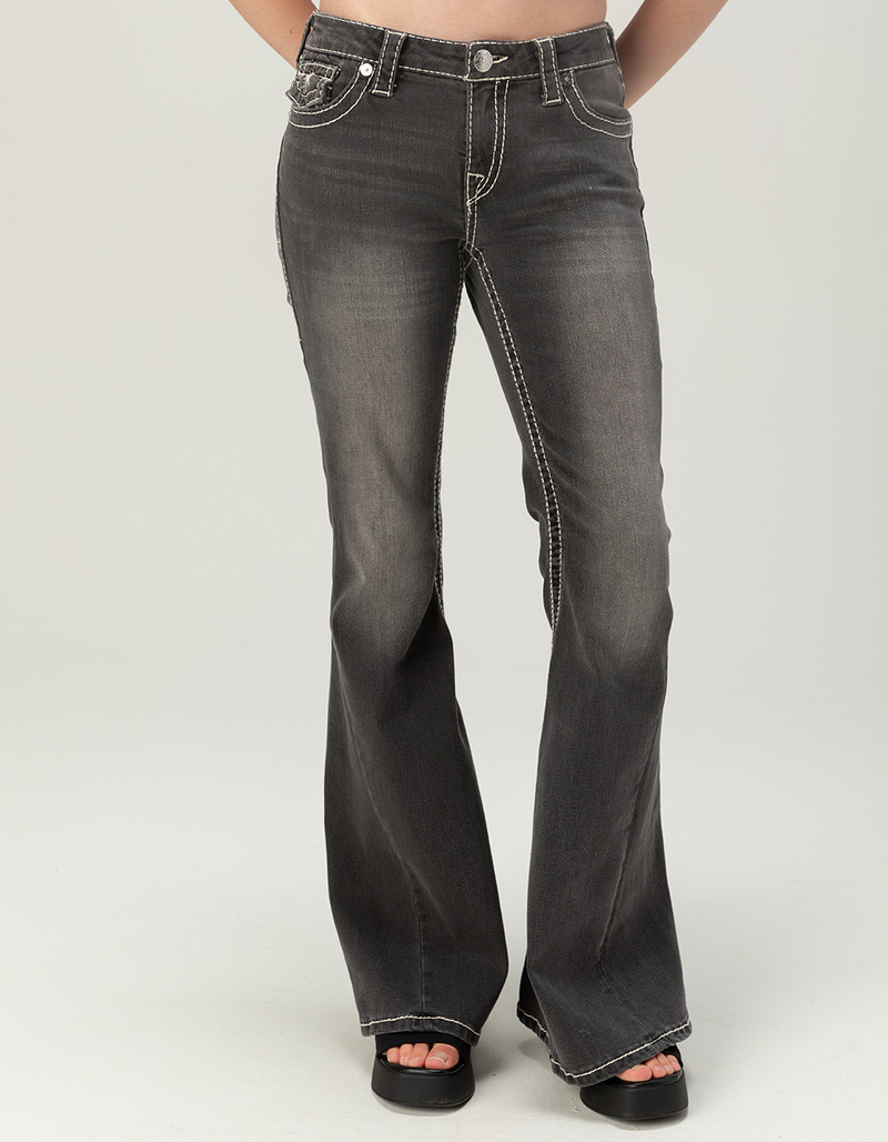 TRUE RELIGION Twisted Mid Rise Big T Womens Ultra Flare Jeans image number 2