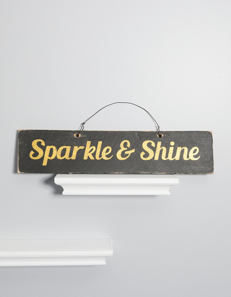 Sparkle & Shine Wooden Sign image number 0