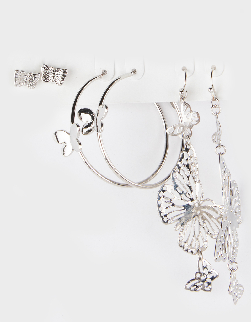 FULL TILT 3 Pack Butterfly Earring Set image number 0