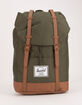 HERSCHEL SUPPLY CO. Retreat Dark Olive & Saddle Brown Backpack image number 1