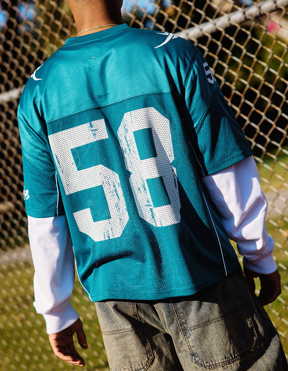 RSQ Mens Mesh Football Jersey - DK GREEN | Tillys