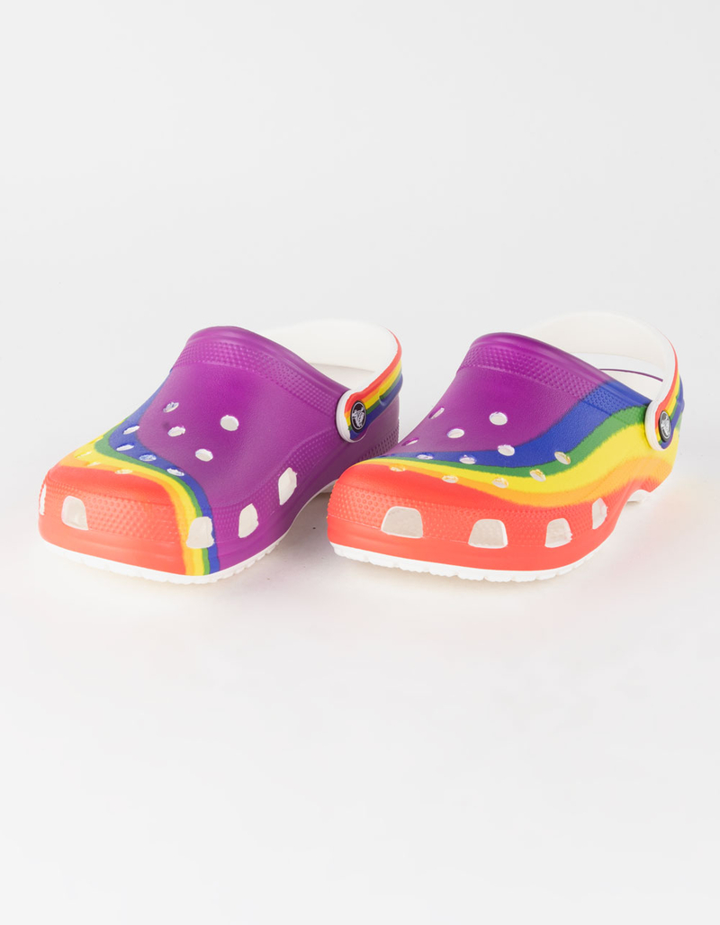 CROCS Rainbow Dye Womens Classic Clogs image number 0