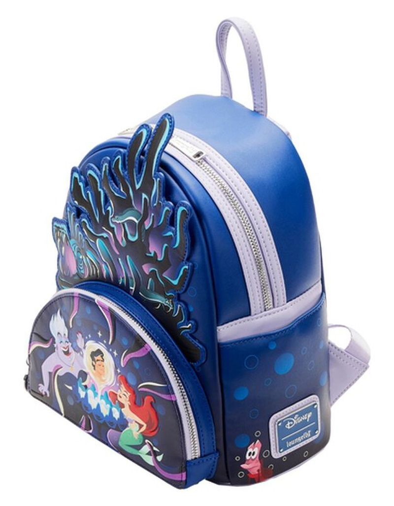 LOUNGEFLY x Disney The Little Mermaid Ursula Lair Glow Mini Backpack image number 2