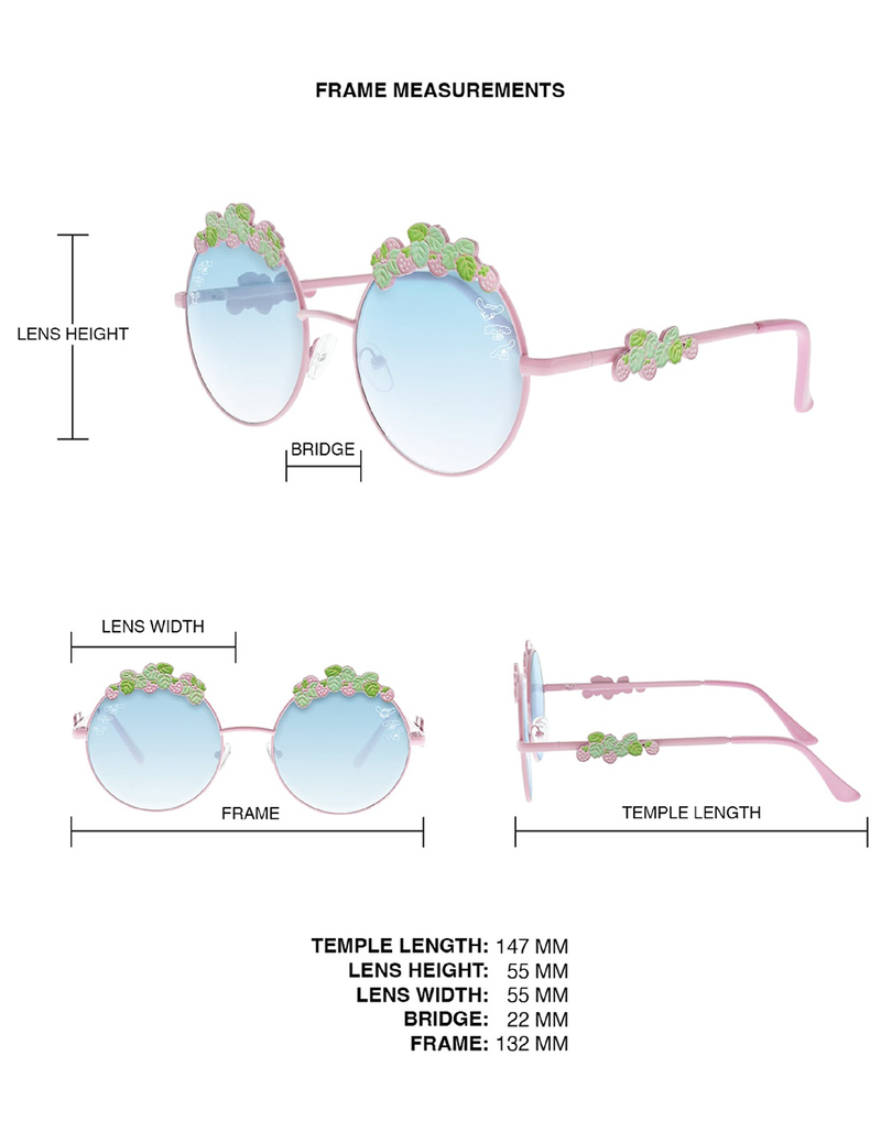 SANRIO Hello Kitty Cinnamoroll Strawberry Fields Sunglasses image number 5
