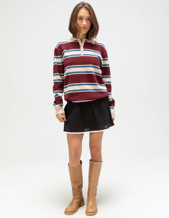 RHYTHM Siglo Knit Womens Long Sleeve Polo Shirt Alternative Image