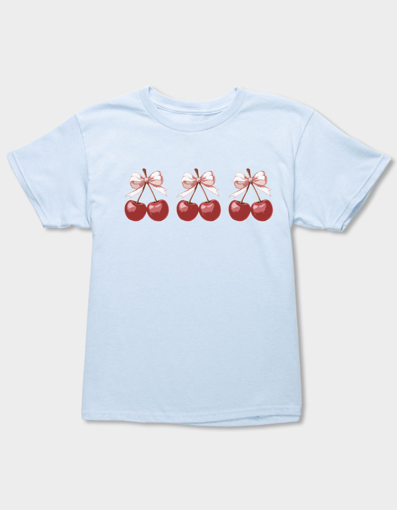 CHERRIES Trio Bows Unisex Kids Tee image number 0