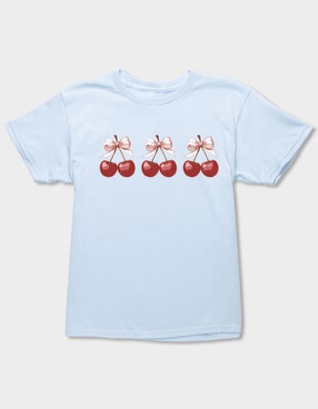 CHERRIES Trio Bows Unisex Kids Tee Primary Image