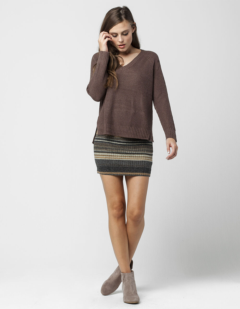 FULL TILT Sweater Stripe Skirt image number 0