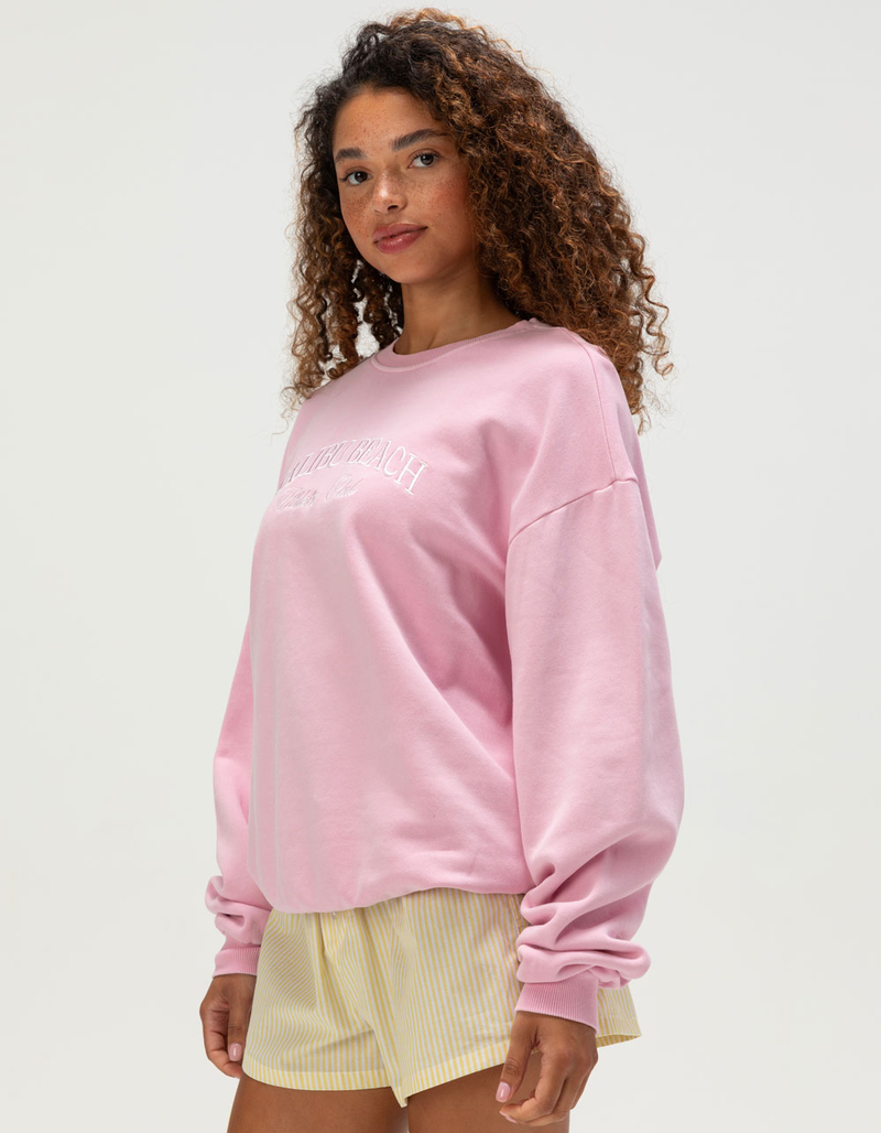 RSQ Womens Malibu Embroidered Crewneck Sweatshirt image number 2