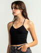 BOZZOLO Soft Rib Womens Black Cami image number 2