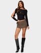 EDIKTED Studded Tie Belt Mini Skort image number 4