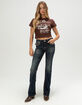 TRUE RELIGION Crystal Buddha Womens Baby Tee image number 5