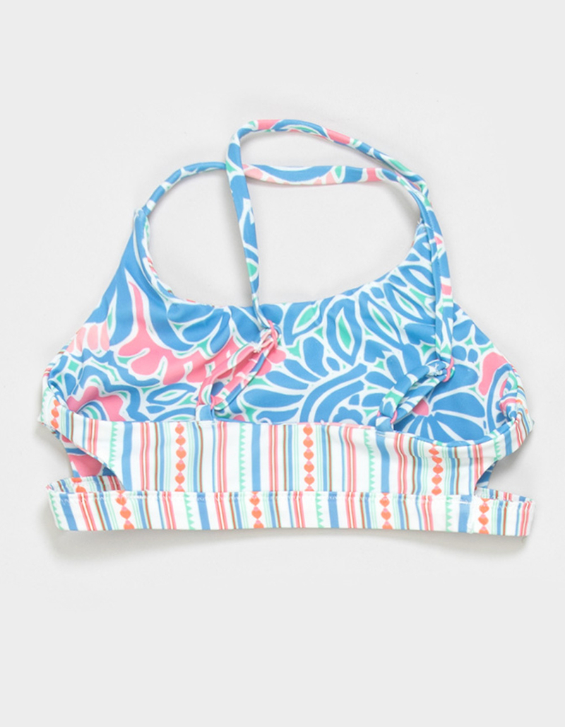 ROXY Cascais Floral Girls Reversible Bralette Bikini Set image number 3