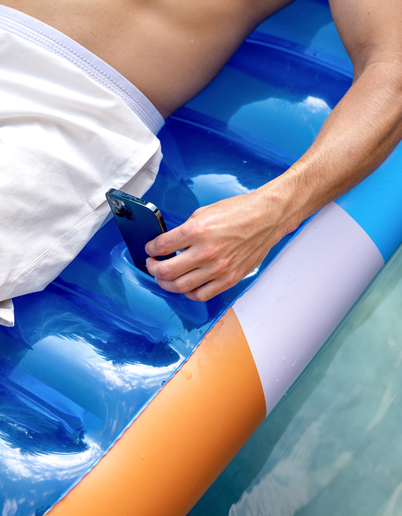 POOLCANDY Good Vibes Deluxe Inflatable Pool Chaise Lounger image number 6