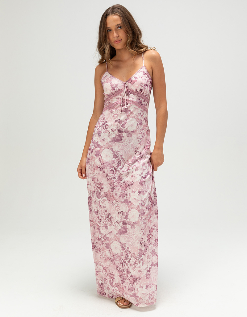 FULL TILT Floral Mesh Womens Maxi Dress image number 0