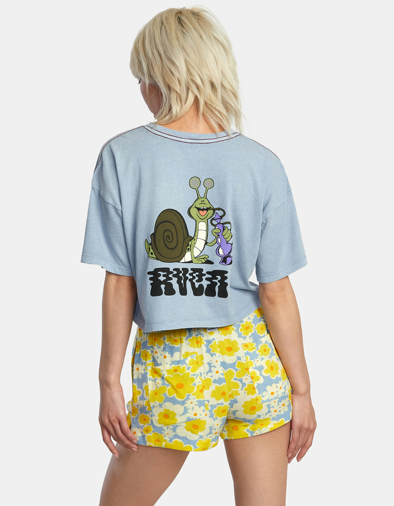 RVCA Hookah Snail Womens Oversized Crop Tee image number 0