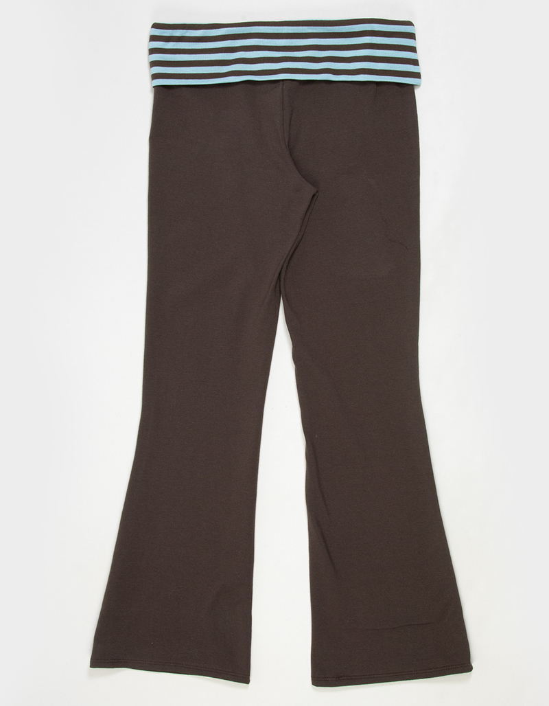 FULL TILT Girls Stripe Fold Over Flare Pants image number 2