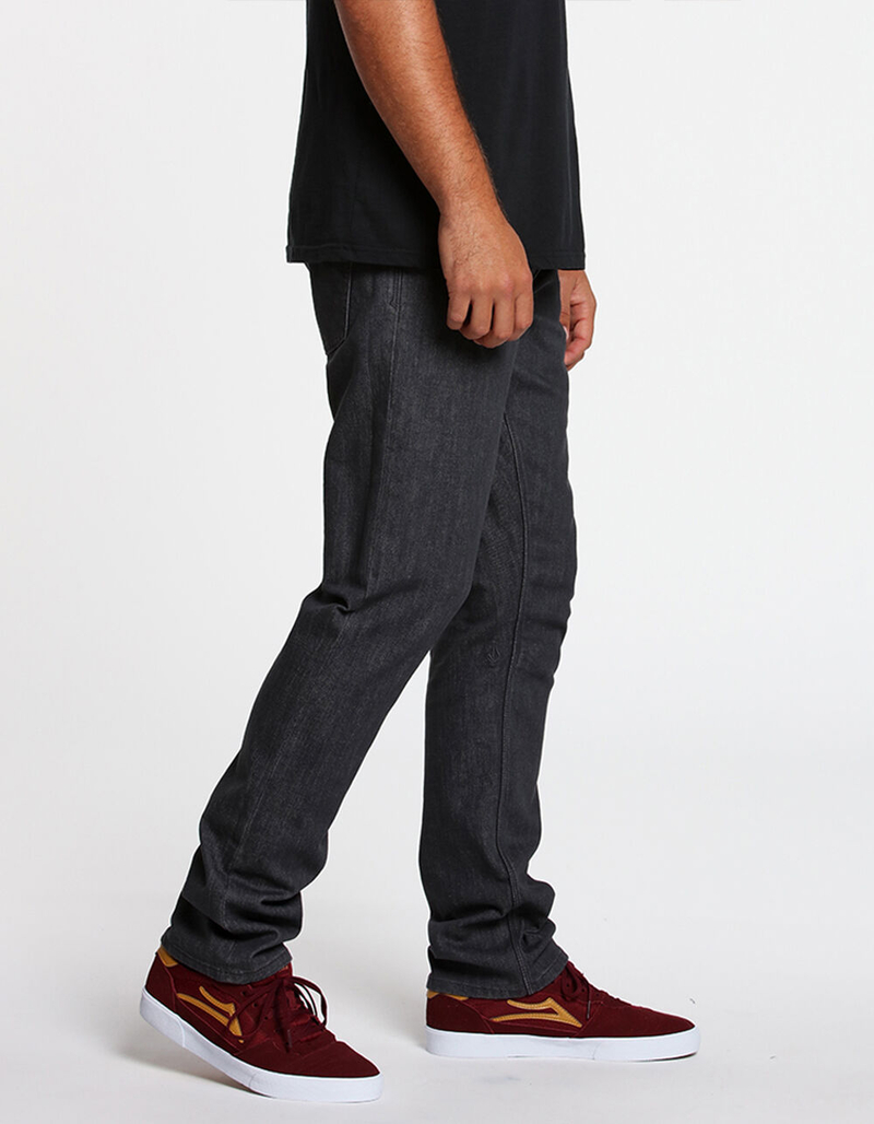 VOLCOM Vorta Mens Gray Denim Slim Straight Jeans image number 1