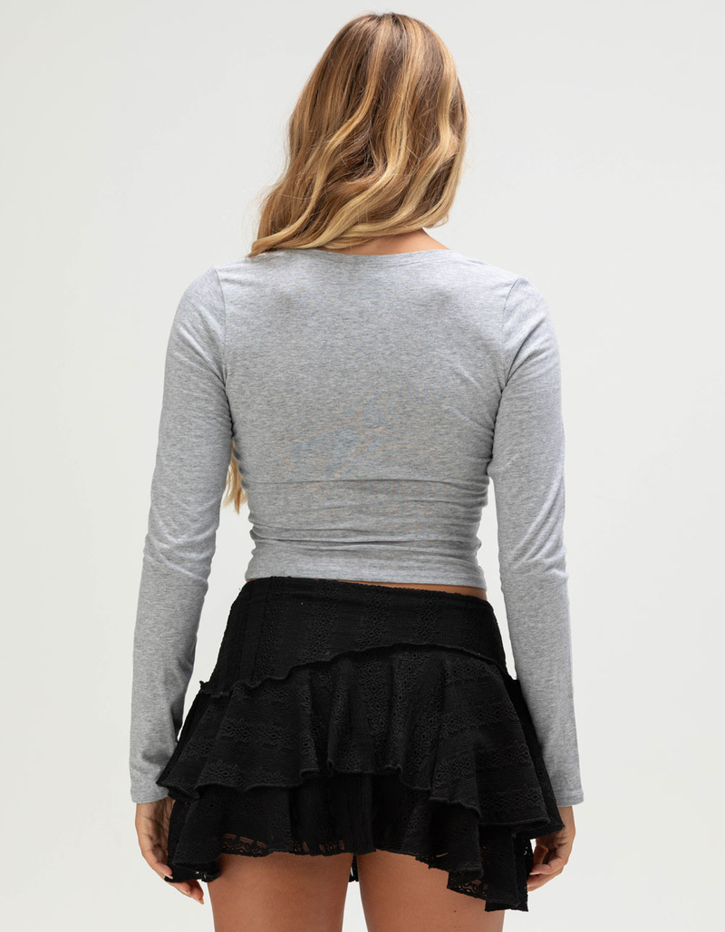 TILLYS Womens Long Sleeve Baby Tee image number 3
