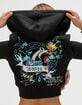 ED HARDY Ice Flower Womens Zip-Up Rhinestone Hoodie image number 2