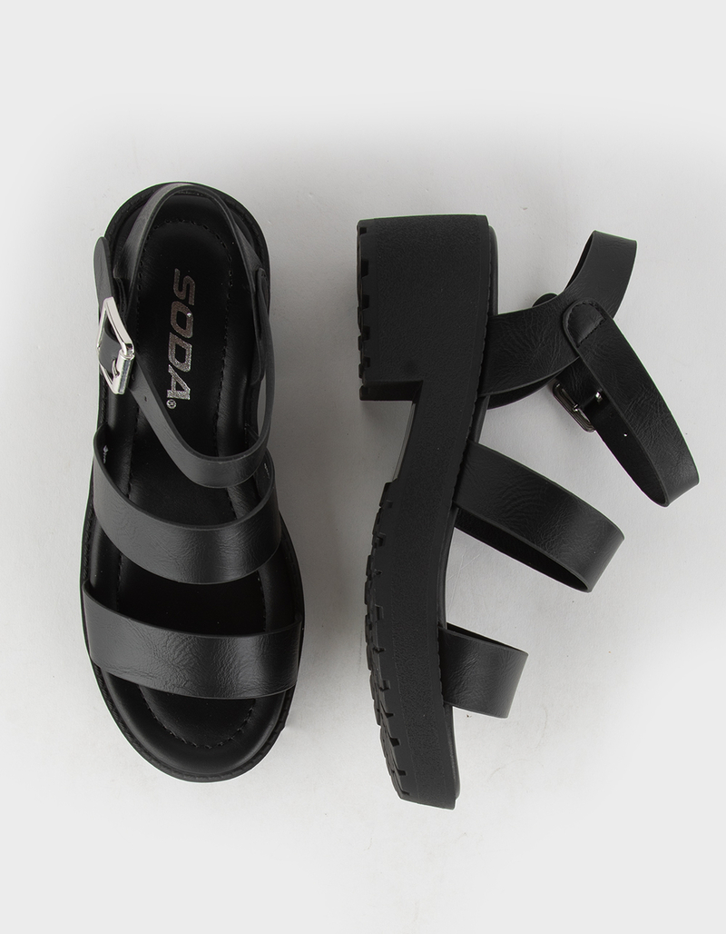 SODA Strappy Platform Girls Sandals image number 4